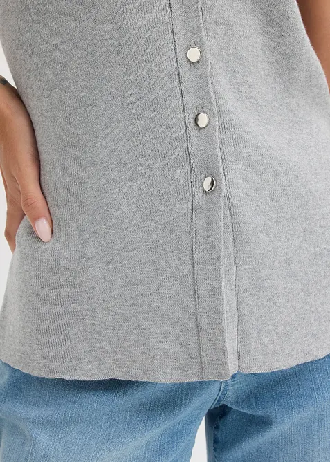 Gilet sans manches en maille, col en V, bonprix