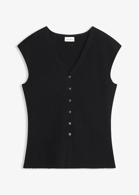 Strick-Weste mit V-Ausschnitt, bonprix
