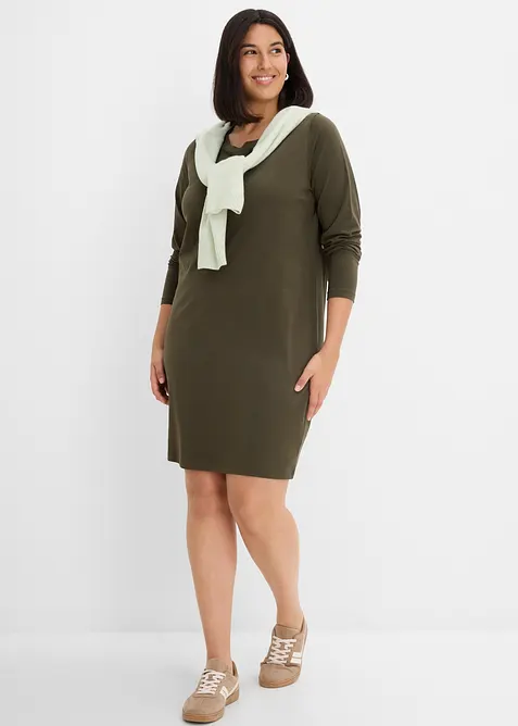 Jerseykleid aus Baumwolle mit Stretch (2er Pack), bonprix