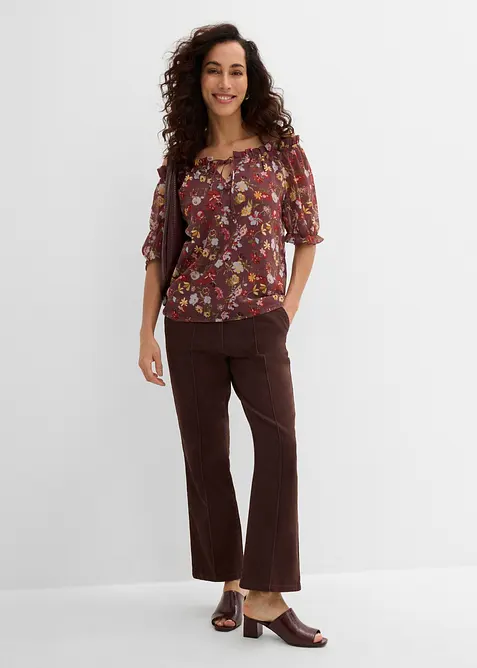 Blouse &agrave; encolure Bardot, bonprix