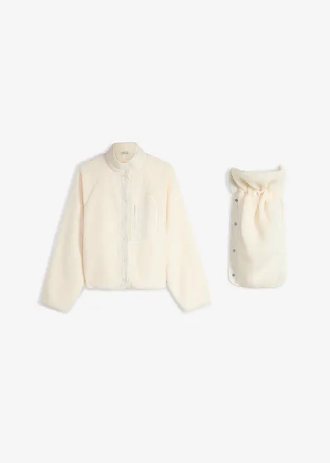 Umstands- und Tragejacke aus Teddyfleece, bonprix
