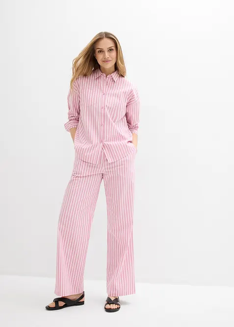 Oversize-Bluse aus Baumwoll-Mix, bonprix