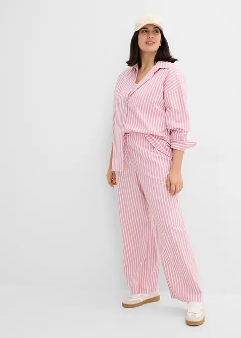 Oversize-Bluse aus Baumwoll-Mix, bonprix