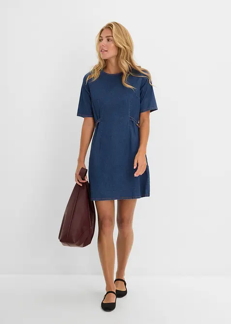Robe en denim de coton extensible, bonprix