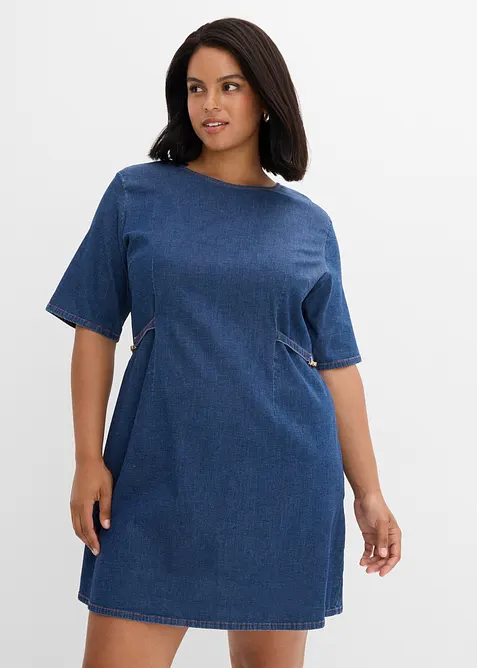Robe en denim de coton extensible, bonprix