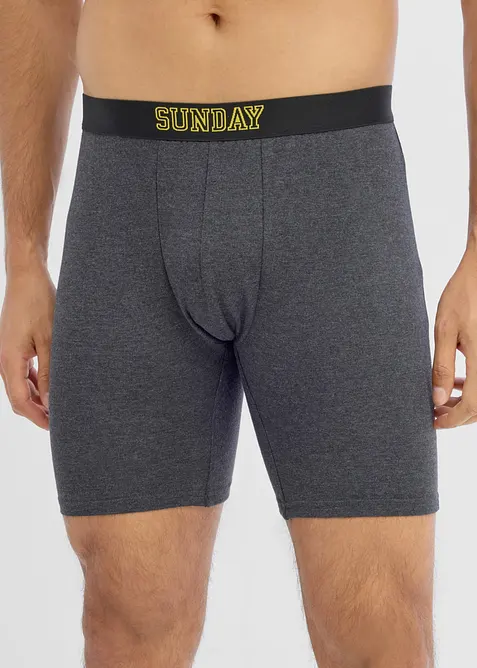 Lot de 7 boxers longs coton, bonprix