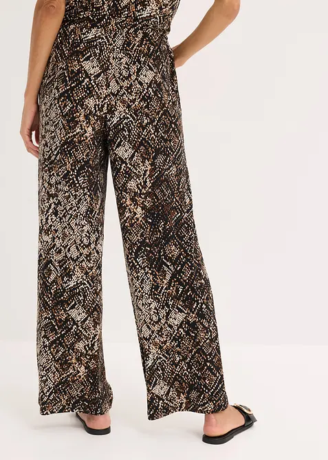 Pantalon en jersey avec bandes de satin, bonprix