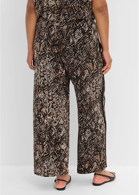 Pantalon en jersey avec bandes de satin, bonprix