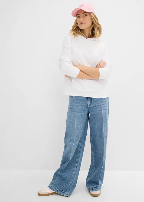 Sweat &agrave; capuche doux et oversize, bonprix