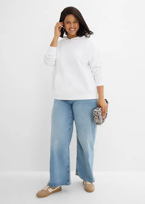 Sweat &agrave; capuche doux et oversize, bonprix