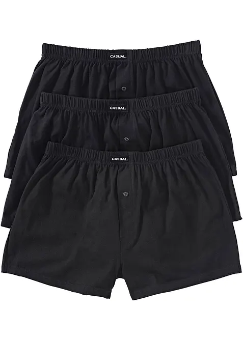 Lockere Jersey Boxershorts aus Baumwolle (3er Pack), bonprix