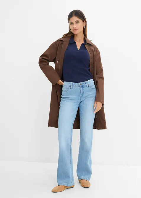 Jean bootcut taille mi-haute, extensible et confortable, bonprix