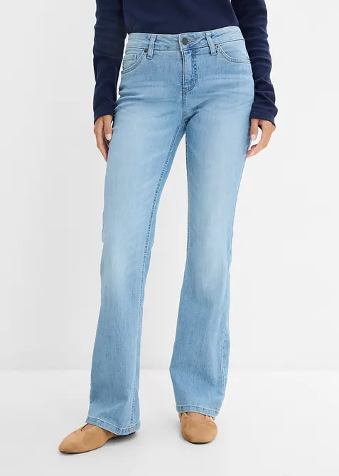 Jean bootcut taille mi-haute, extensible et confortable, bonprix