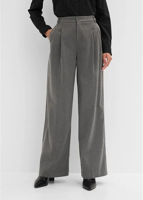 Pantalon large &agrave; pinces, bonprix