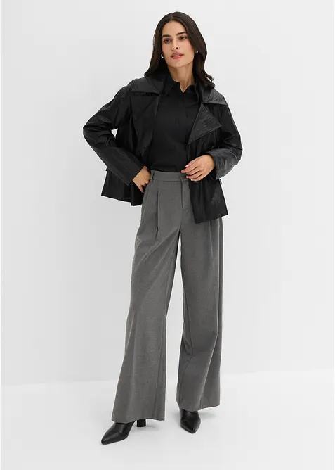 Pantalon large &agrave; pinces, bonprix