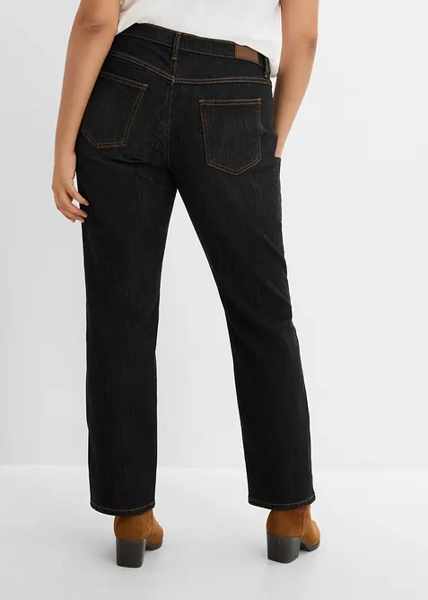 Jean droit taille mi-haute, extensible, bonprix