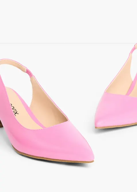 Escarpins slingback &agrave; petit talon fin, bonprix