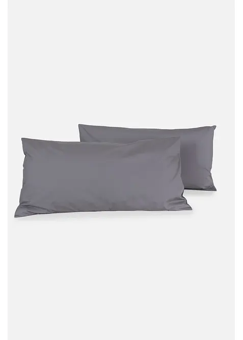 Lot de 2&nbsp;housses de coussin en percale, bonprix
