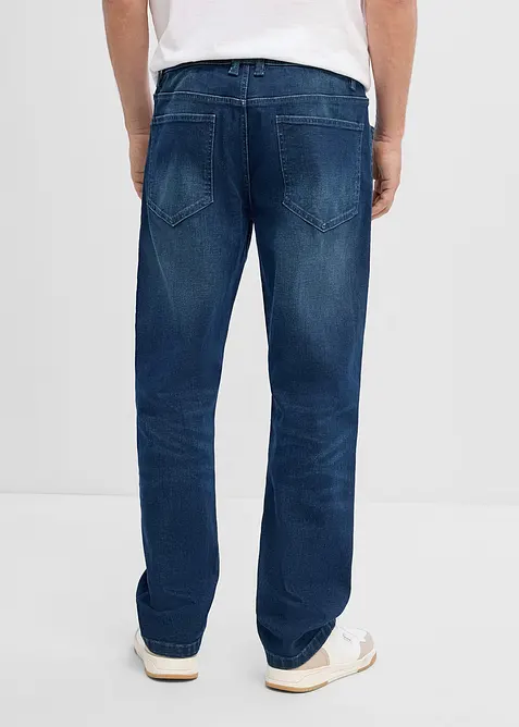 Jean loose et droit &agrave; taille &eacute;lastiqu&eacute;e, bonprix