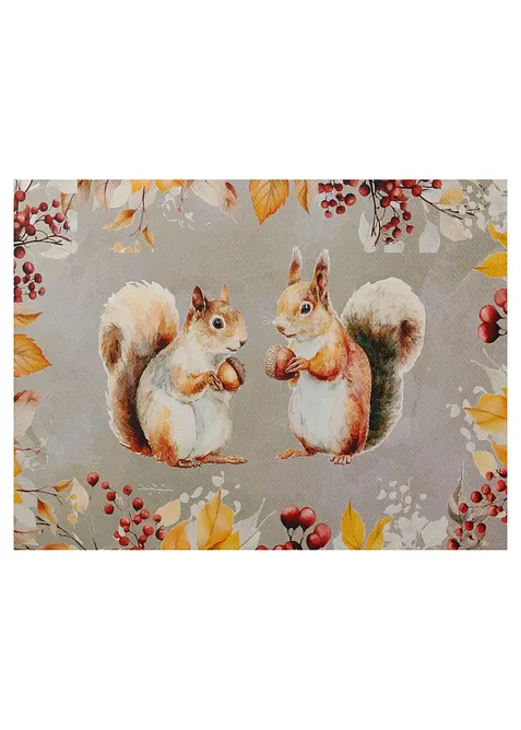 Paillasson lavable motif &eacute;cureuils, bonprix