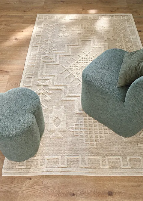 Tapis oriental textur&eacute; en coton, bonprix