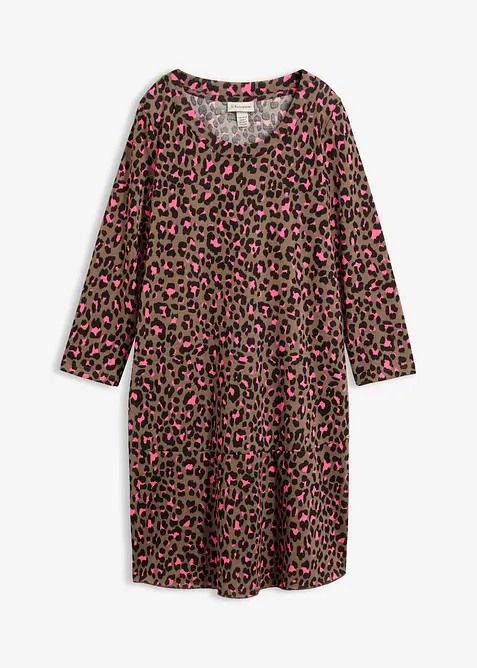 Kurzes Shirtkleid in Strickoptik, bonprix