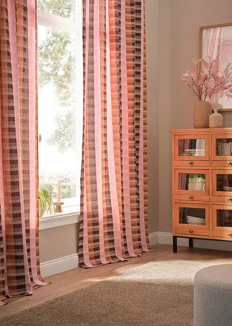 Rideau panneau jacquard en coton (1 pce), bonprix