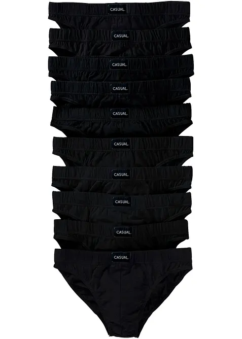 Slip mit weicher Baumwolle (10er Pack), bonprix