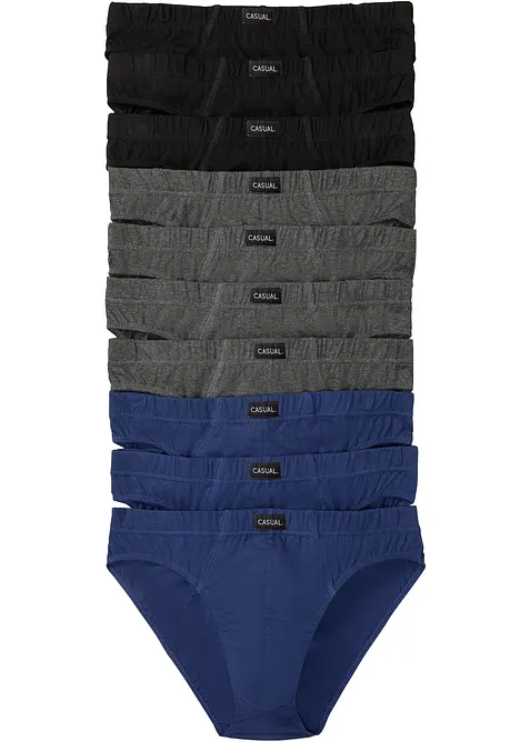 Lot de 10 slips coton, bonprix