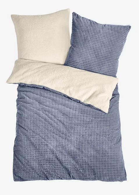 Parure de lit r&eacute;versible toucher cachemire &agrave; effet relief, bonprix