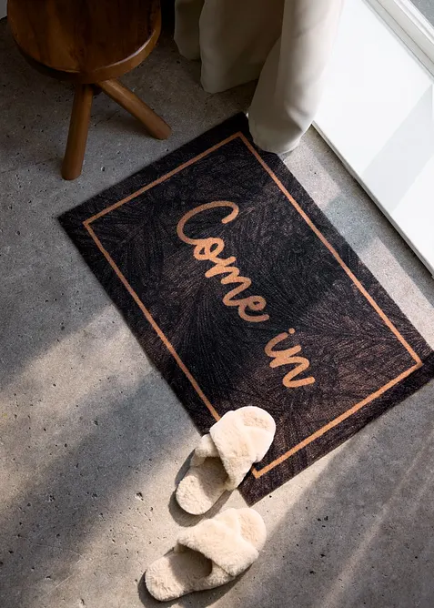 Waschbare Fu&szlig;matte mit Statement, bonprix