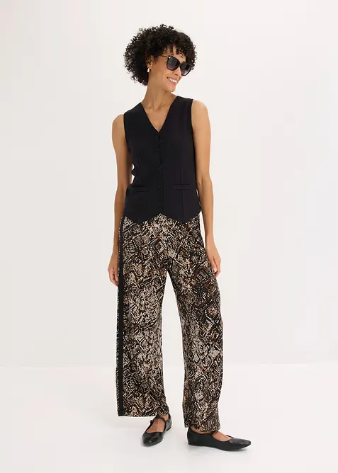 Gilet sans manches en maille, dos ajour&eacute;, bonprix