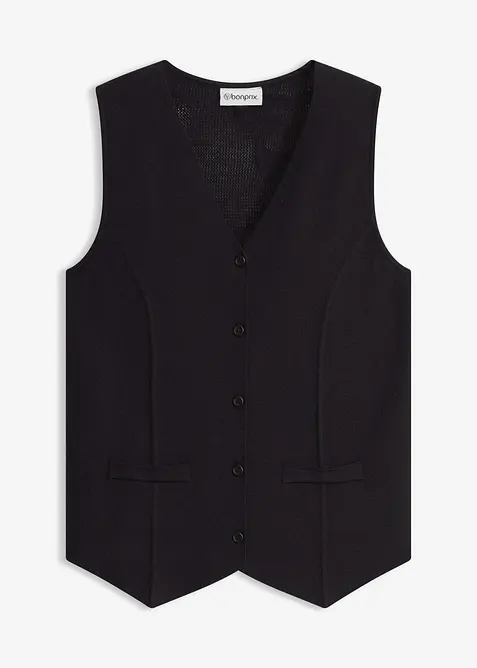 Gilet sans manches en maille, dos ajour&eacute;, bonprix