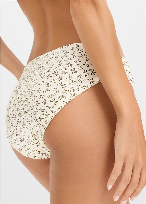 Slip mit femininem Druck (3er Pack), bonprix