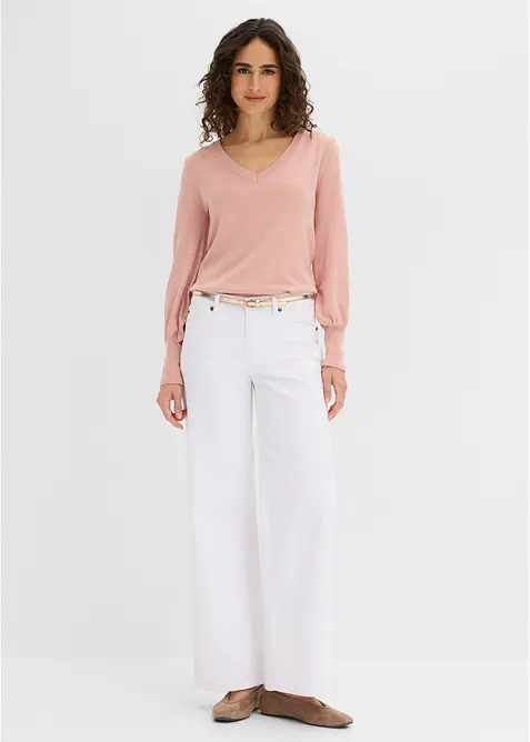 Pull en fine maille, viscose majoritaire, bonprix