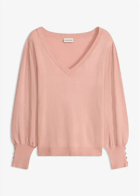 Pull en fine maille, viscose majoritaire, bonprix