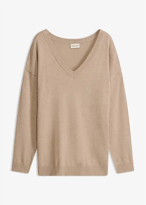 Oversize-Pullover aus Viskose- mix, bonprix
