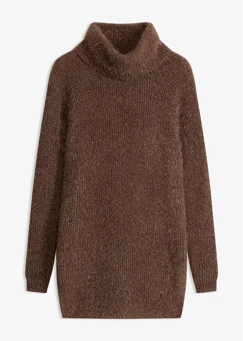 Pull col roul&eacute; oversize, bonprix