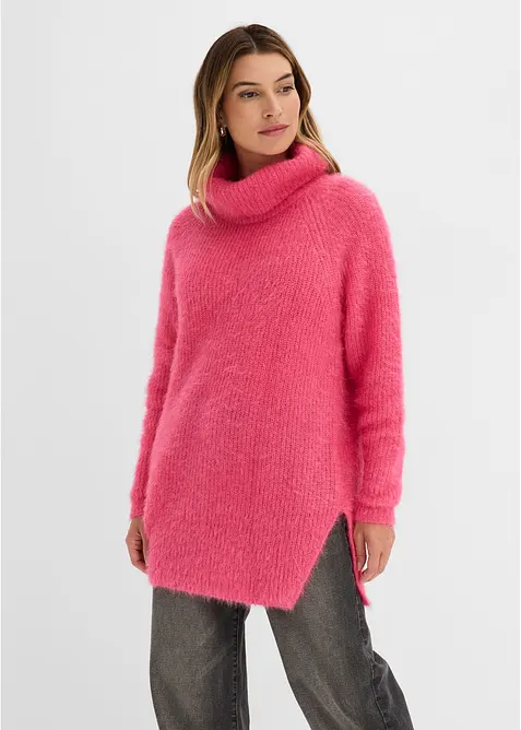 Pull col roul&eacute; oversize, bonprix