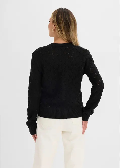 Ajour-Strickjacke, bonprix