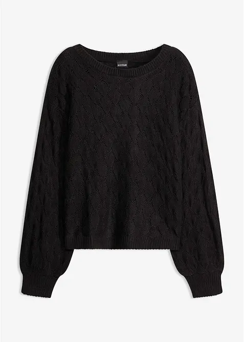 Pull en maille ajour&eacute;e, bonprix