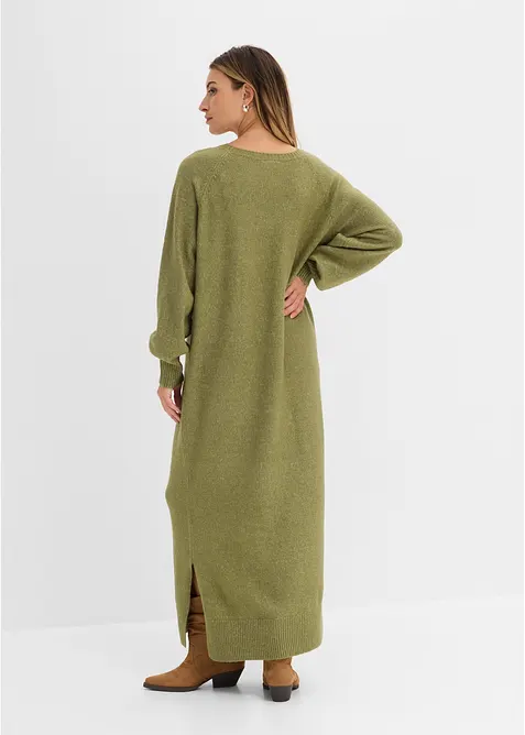 Oversized Strickkleid in Midil&auml;nge, bonprix
