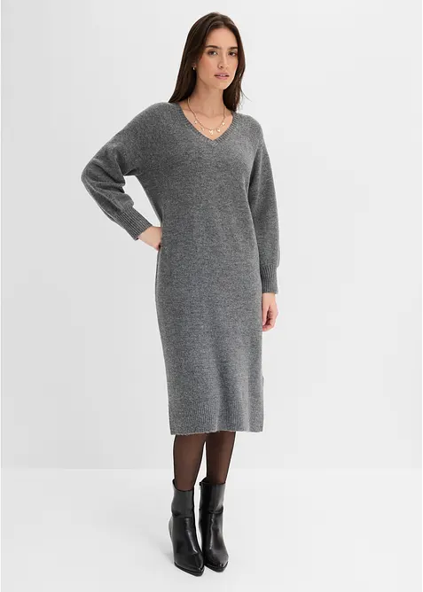 Oversized Strickkleid in Midil&auml;nge, bonprix