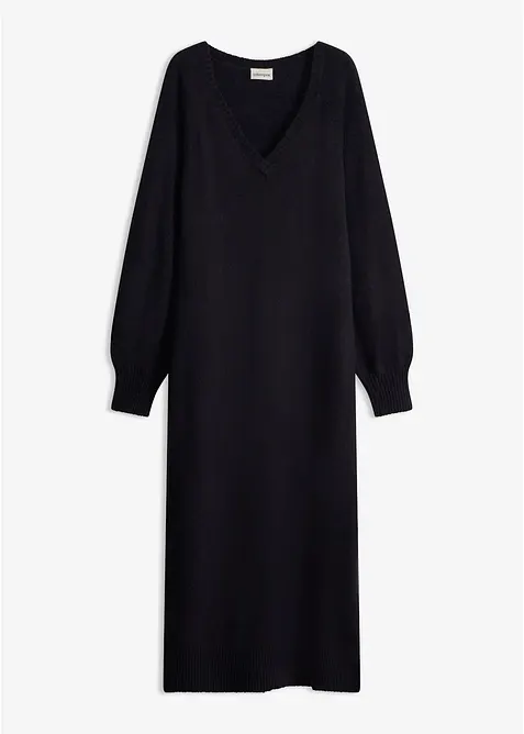 Oversized Strickkleid in Midil&auml;nge, bonprix