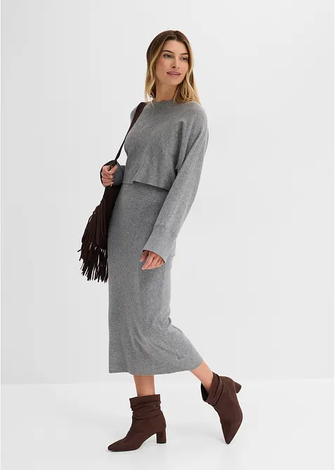 Ensemble 2 pi&egrave;ces en maille, bonprix