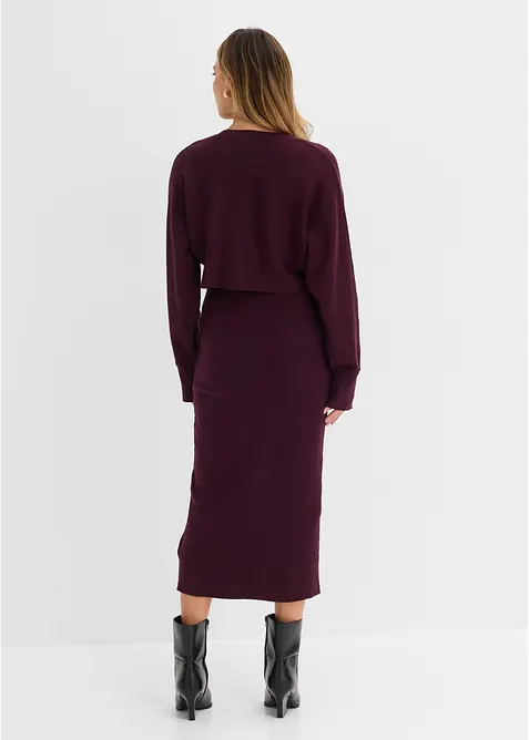Robe et pull en maille (ens. 2 pces), bonprix