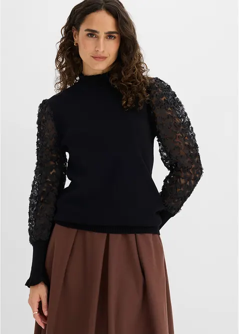 Rollkragenpullover aus weichem Viskose-Mix, bonprix