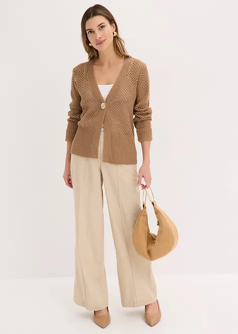 Ajour-Strickjacke, bonprix