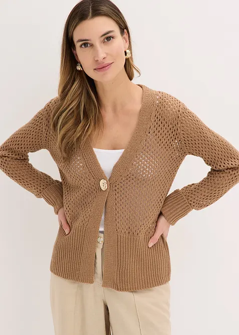 Ajour-Strickjacke, bonprix
