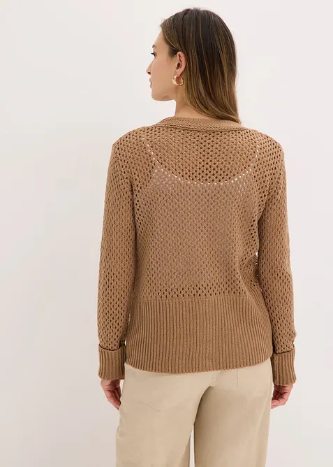 Ajour-Strickjacke, bonprix